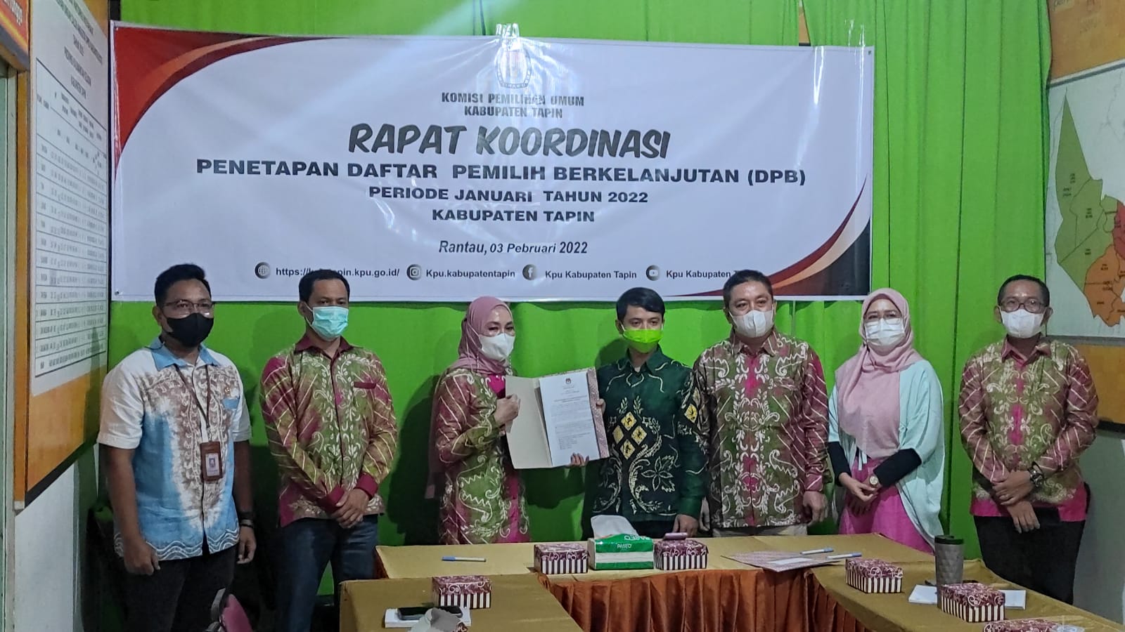 Penetapan Daftar Pemilih Berkelanjutan (DPB) periode Januari Tahun 2022 di Kabupaten Tapin