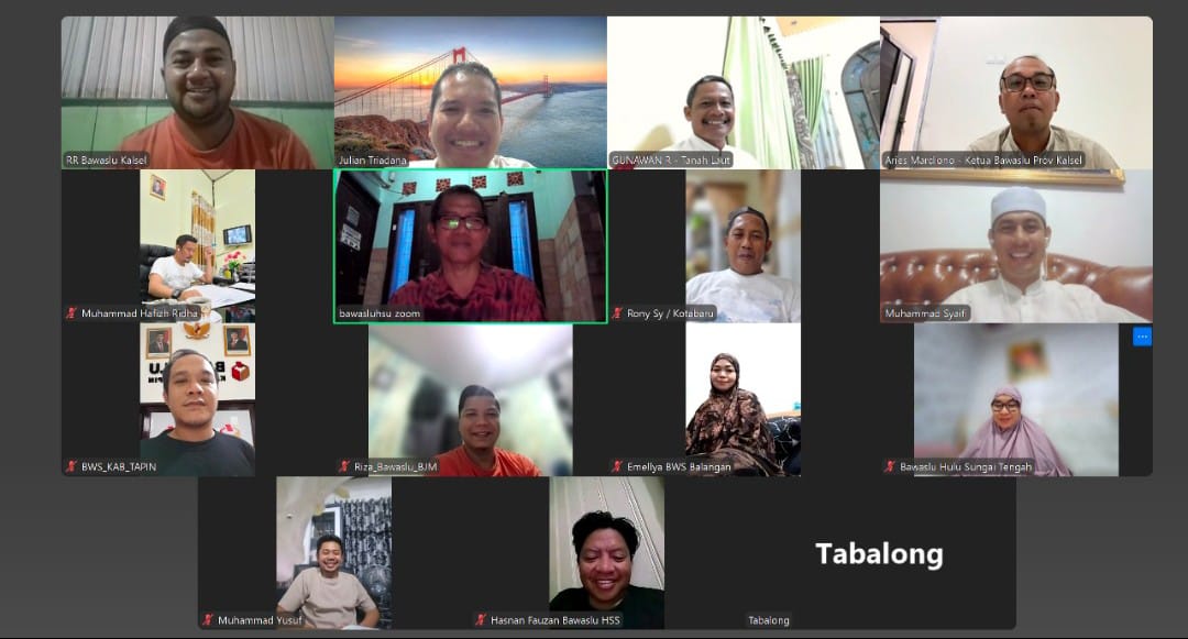 Abid Fikasi Gulo Turut Serta Mengikuti Rapat Zoom Penguatan Kelembagaan Pengawas Pemilu