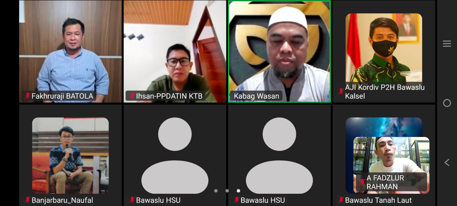 Ketua dan Anggota Bawaslu Tapin Ikuti Rapat Koordinasi Bersama Bawaslu Provinsi dan Bawaslu Kab/Kota Se Kalimantan Selatan