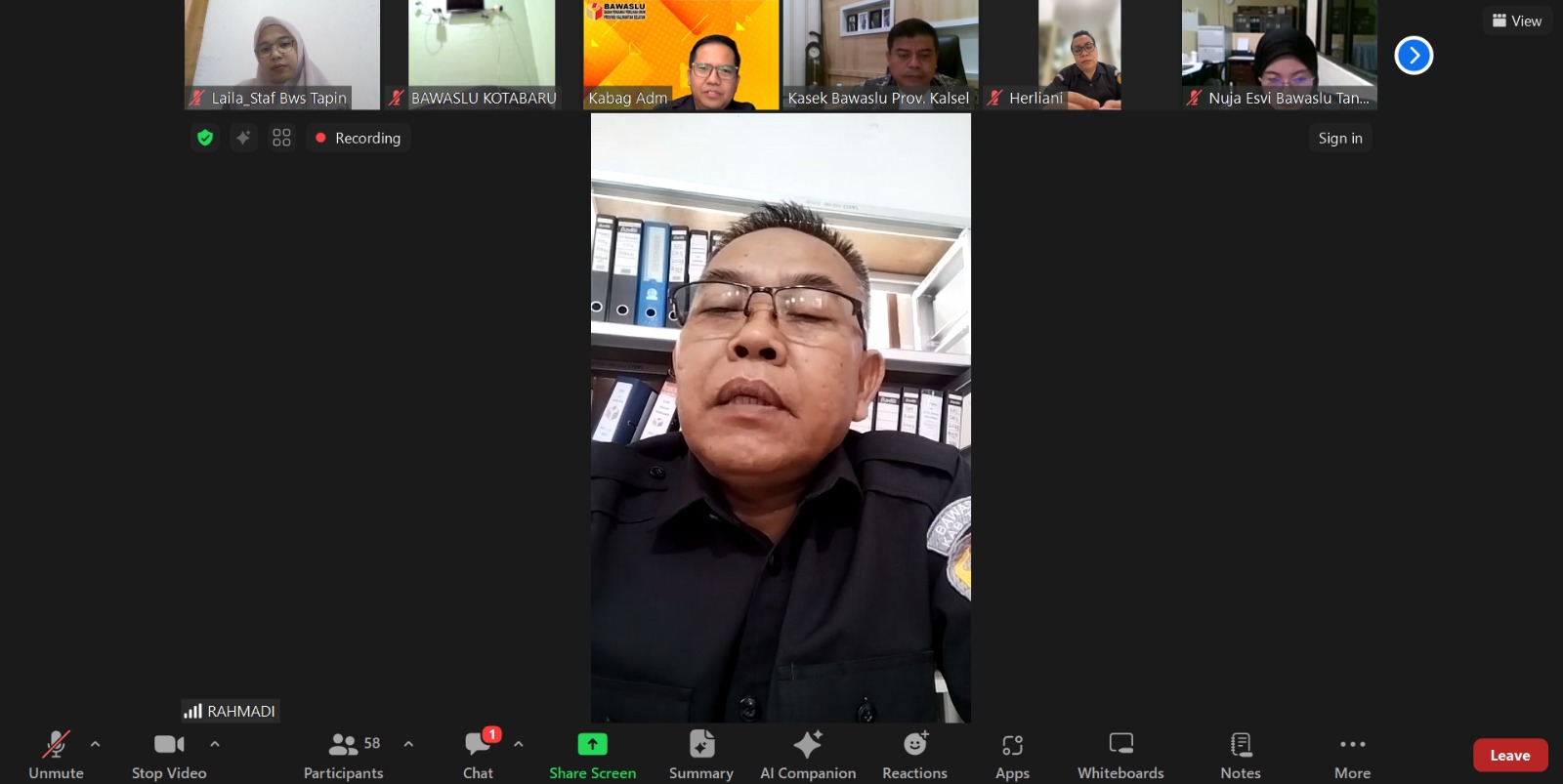 Bawaslu Kalsel Gelar Rapat Kesekretariatan Bersama 13 Kab/Kota se-Kalimantan Selatan