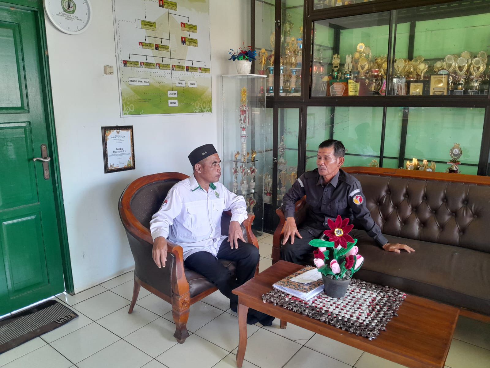 koordinasi uji petik dan Pendidikan Pengawas Partisipatif (P2P) kalangan pelajar di Madrasah Aliyah Negeri 3 Tapin