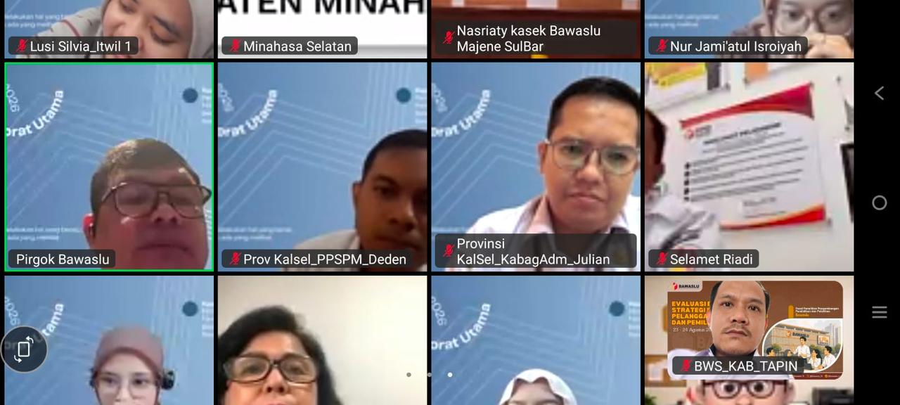Wujudkan Tata Kelola Berintegritas, Ketua Bawaslu Tapin Ikuti Rapat Pembinaan Bawaslu RI
