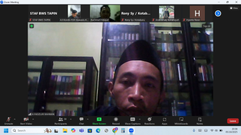 Perkuat Publikasi dan Pencegahan, Bawaslu Tapin Ikuti Zoom Meeting Dengan Bawaslu Kalsel