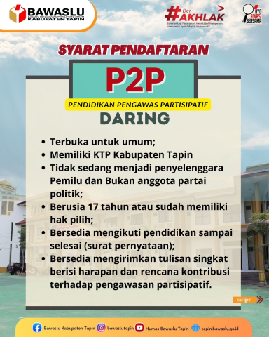 Syarat Pendaftaran P2P Daring