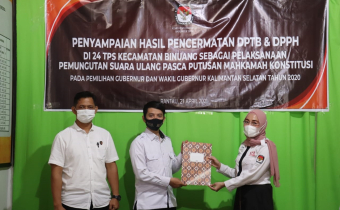 Bawaslu Tapin Awasi Penyampaian Hasil Pencermatan DPTb dan DPPh