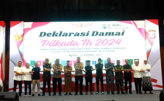 Deklarasi Damai Pilkada tahun 2024 Di Kabupaten Tapin