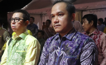 Ketua Bawaslu Kabupaten Tapin Abid Fikasi Gulo menghadiri undangan pembukaan Tapin Art Festival tahun 2025
