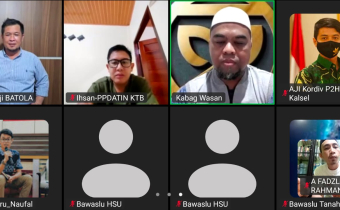 Ketua dan Anggota Bawaslu Tapin Ikuti Rapat Koordinasi Bersama Bawaslu Provinsi dan Bawaslu Kab/Kota Se Kalimantan Selatan