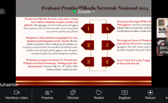 Forum Demokrasi Milenial (FDM) Tapin Selenggarakan Webinar Menghadirkan Narasumber dari Bawaslu
